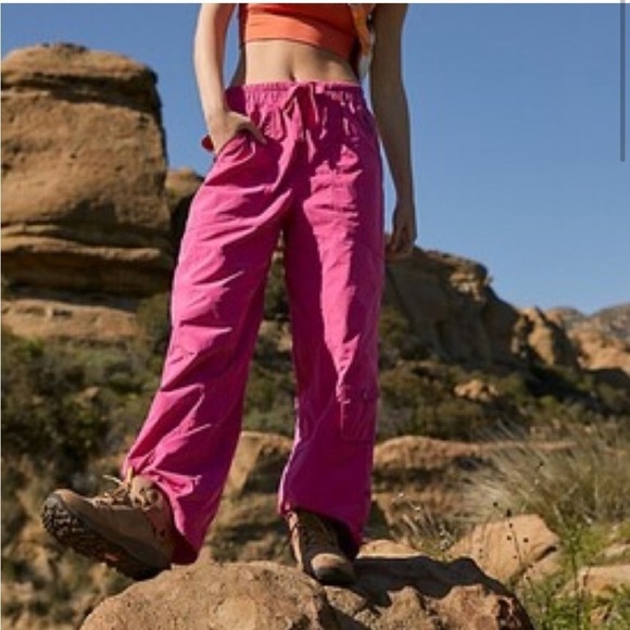 Free People Movement Stadium Pants in Barbie Hot Pink NWOT